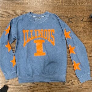 Trendy Boutique Blue and Orange Illinois Sweatshirt